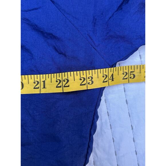 Vintage Lavon Windbreaker Navy Blue Embroidered Flowers Medium Jacket 90s - Picture 10 of 13